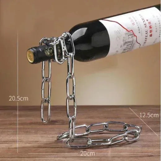 MagicLink: Floating Chain Wine Bottle Holder