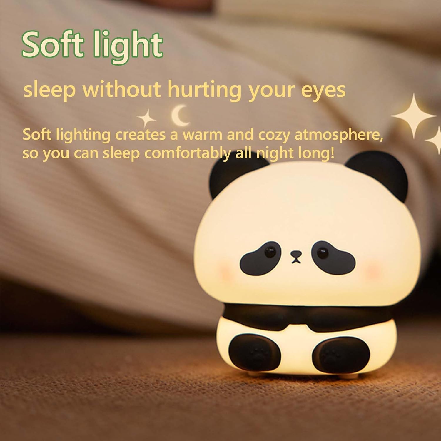 PandaGlow: Adorable Silicone Night Lamp