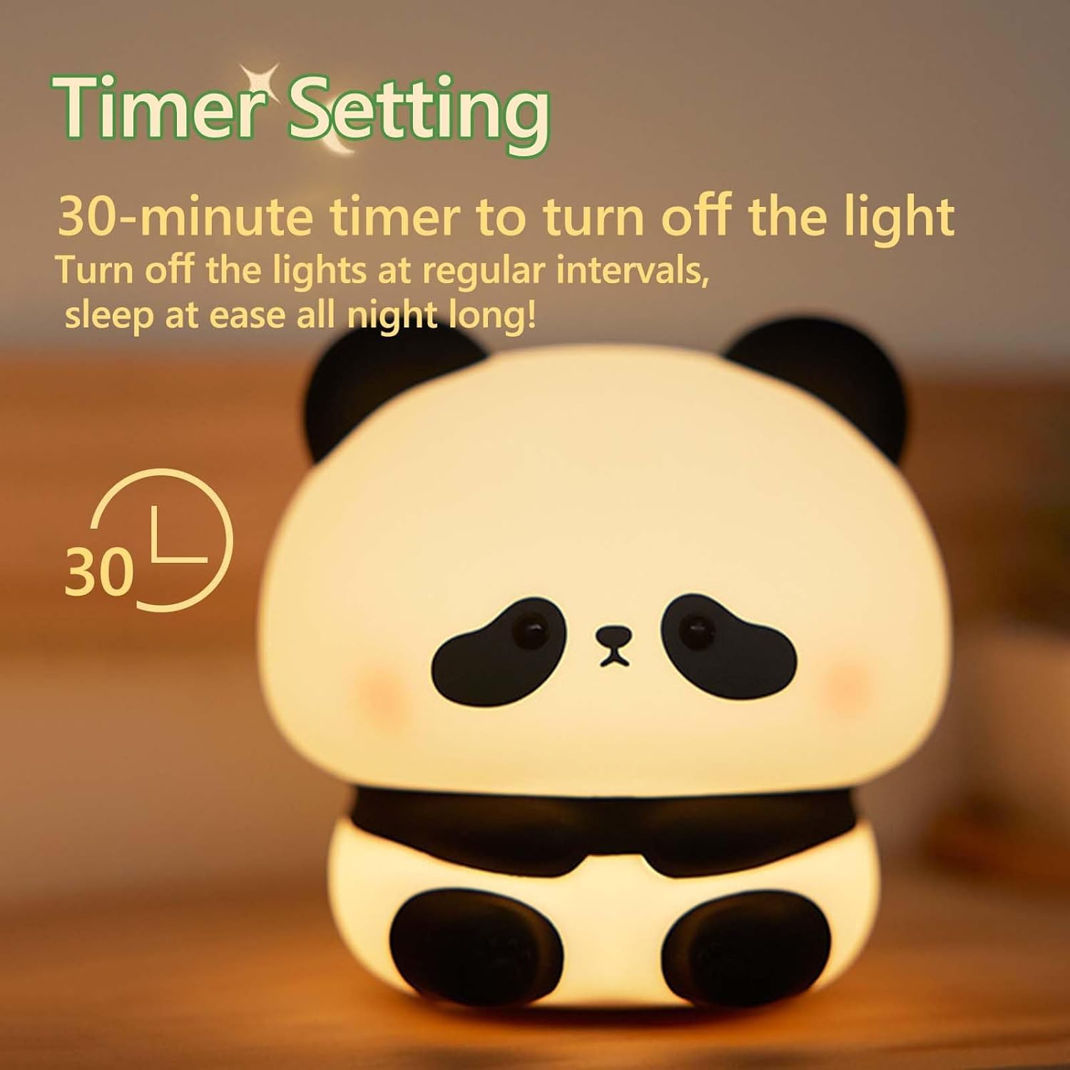 PandaGlow: Adorable Silicone Night Lamp