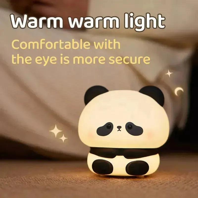PandaGlow: Adorable Silicone Night Lamp